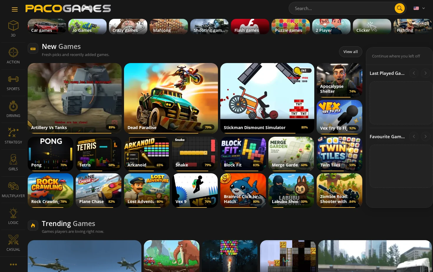 PacoGames.com 页面快照